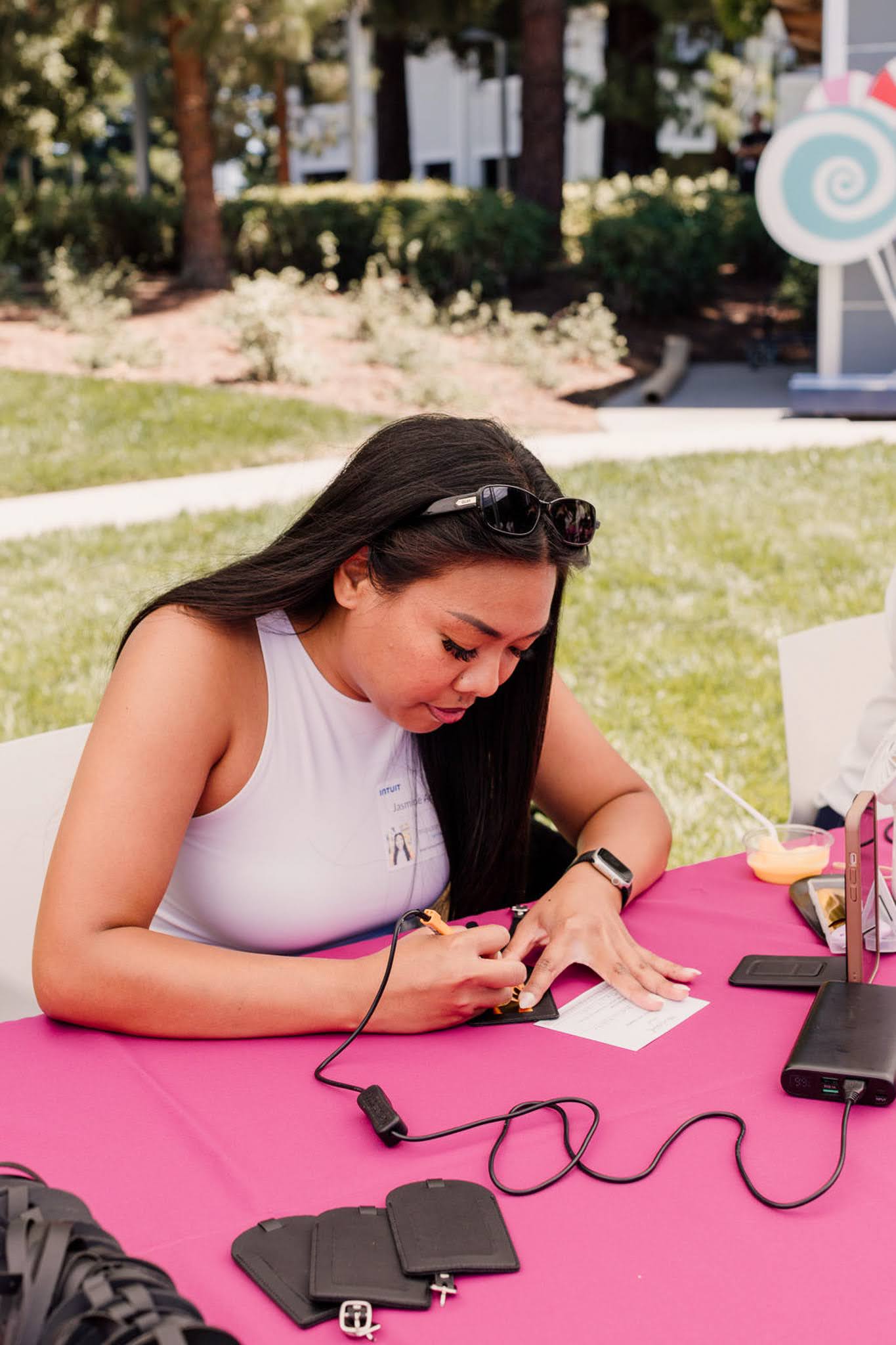 Live calligraphy corporate event personalization Bay Area