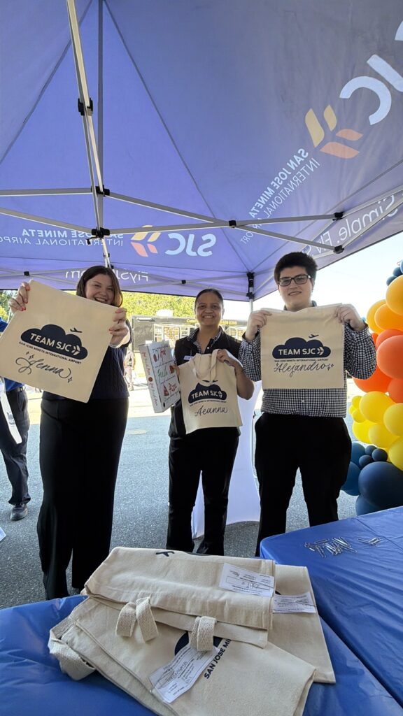 on-site live calligraphy for San Jose Mineta airport