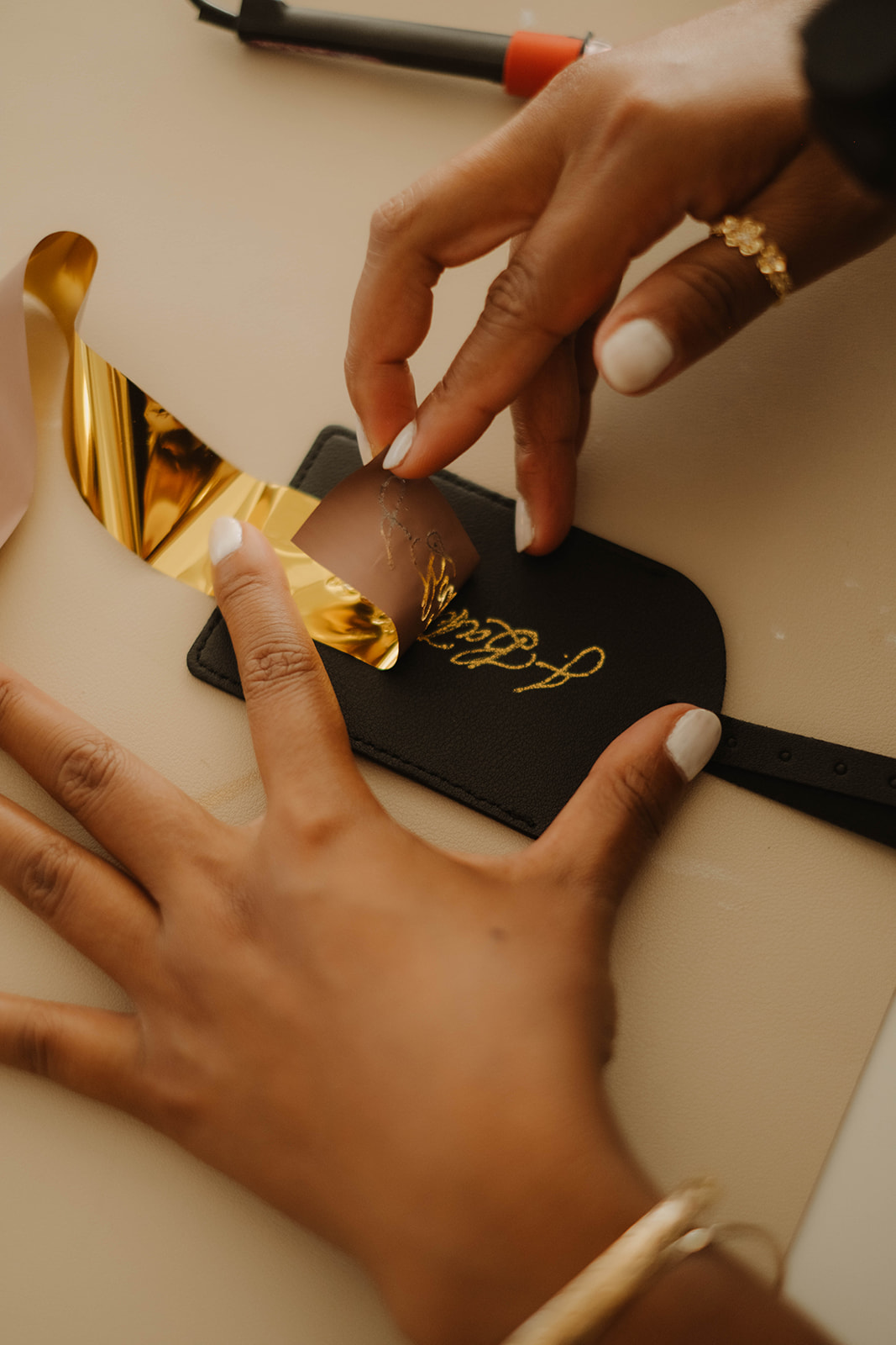 Heat foiling live event calligraphy Bay Area
